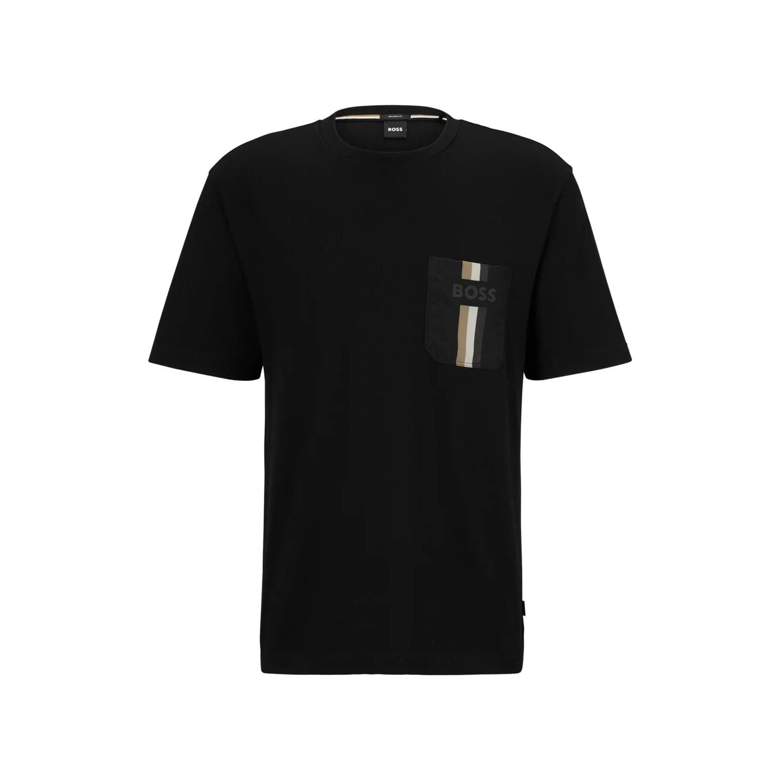 BOSS COTTON-JERSEY T-SHIRT WITH SIGNATURE STRIPE AND LOGO - Yooto