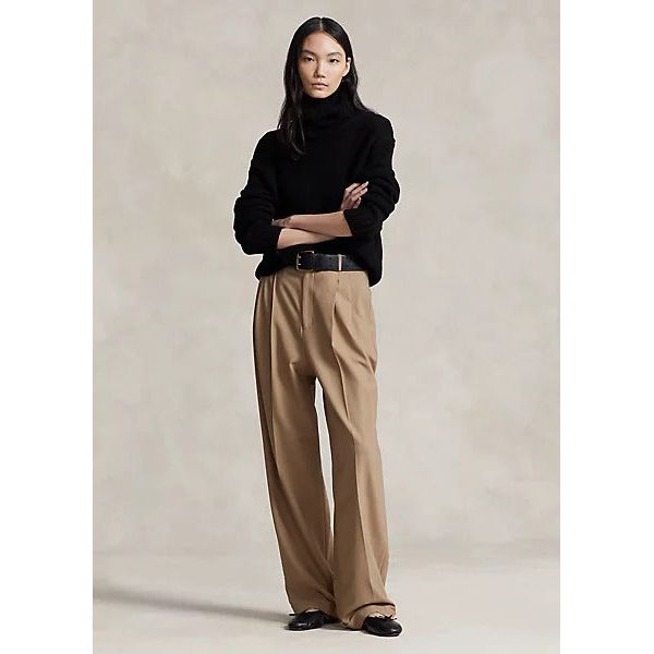 POLO RALPH LAUREN WOOL-BLEND WIDE-LEG TROUSER - Yooto