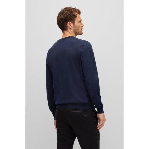 Load image into Gallery viewer, BOSS LOGO-EMBROIDERED SWEATER IN RESPONSIBLE WOOL - Yooto
