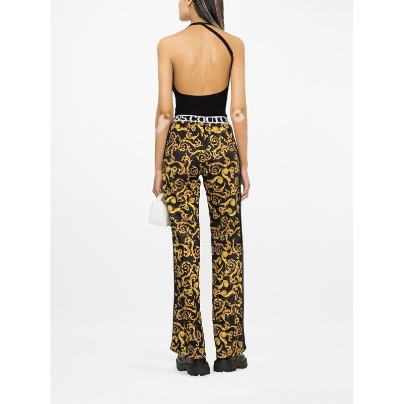 VERSACE JEANS COUTURE BAROCCO-PRINT STRAIGHT TROUSERS - Yooto