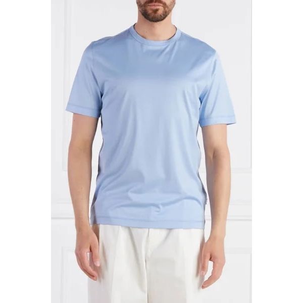 BOSS SHORT SLEEVED MERCERISED COTTON JERSEY T-SHIRT - Yooto