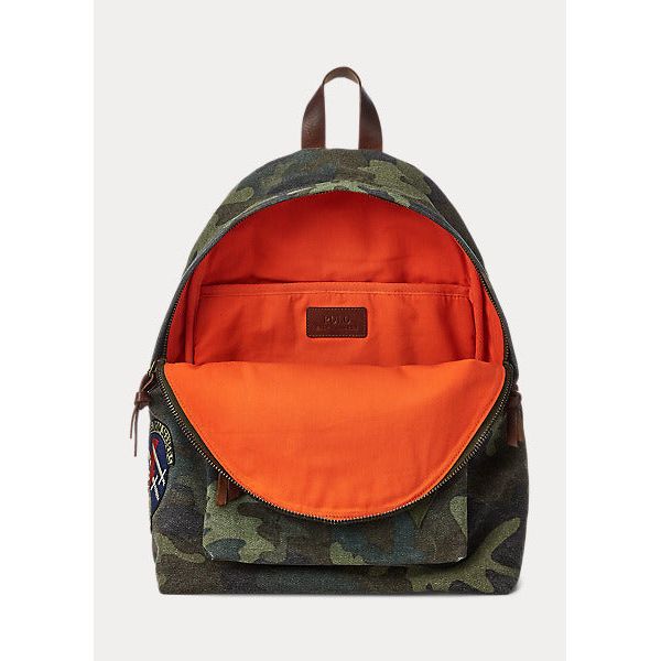 POLO RALPH LAUREN TIGER-PATCH CAMO CANVAS BACKPACK - Yooto