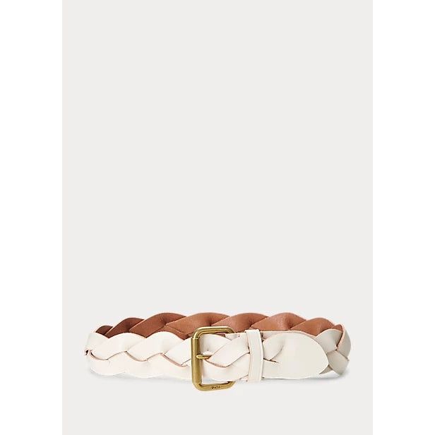 braided vachetta leather belt