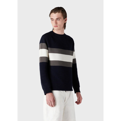 Load image into Gallery viewer, EMPORIO ARMANI STRIPED OTTOMAN JUMPER - Yooto
