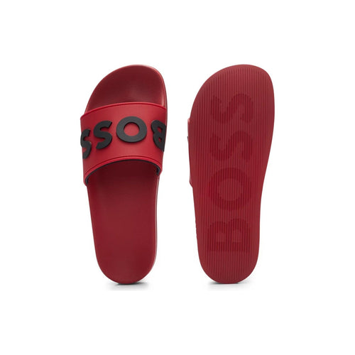 Load image into Gallery viewer, BOSS ITALIAN-MADE SLIDES WITH RAISED LOGO - Yooto
