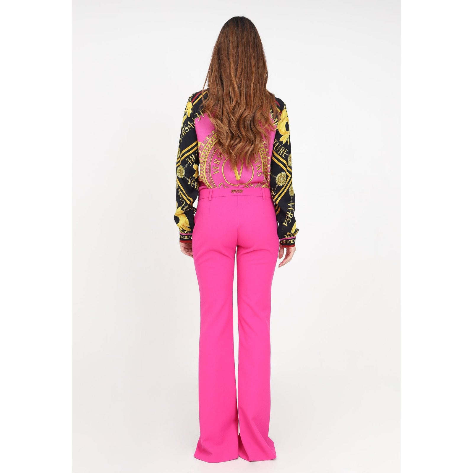VERSACE JEANS COUTURE FLUORESCENT FUCHSIA TROUSERS - Yooto