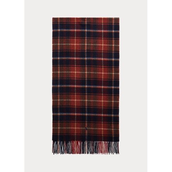 POLO RALPH LAUREN SCOTTISH SCARF WITH FRINGES - Yooto