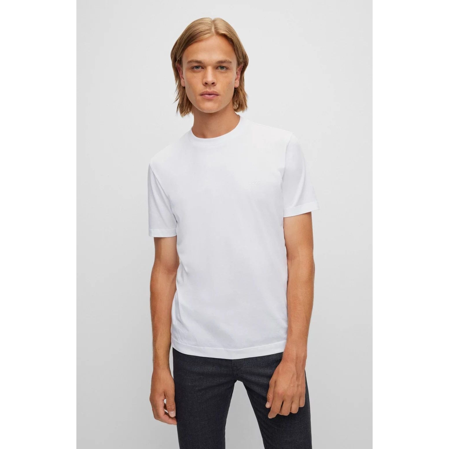 BOSS REGULAR-FIT LOGO T-SHIRT IN COTTON JERSEY - Yooto