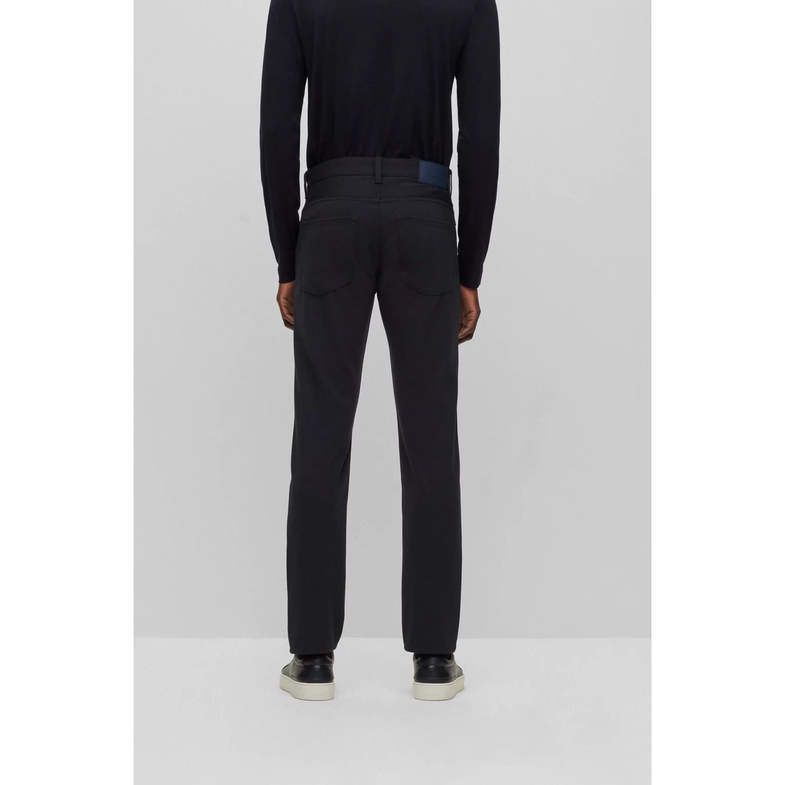 BOSS SLIM-FIT JEANS IN MICRO-PATTERNED BRUSHED STRETCH JERSEY - Yooto