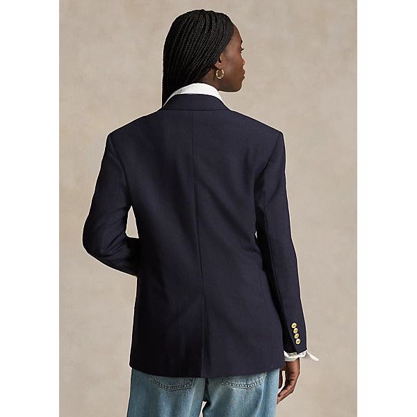 POLO RALPH LAUREN DOUBLE-BREASTED WOOL-BLEND BLAZER - Yooto