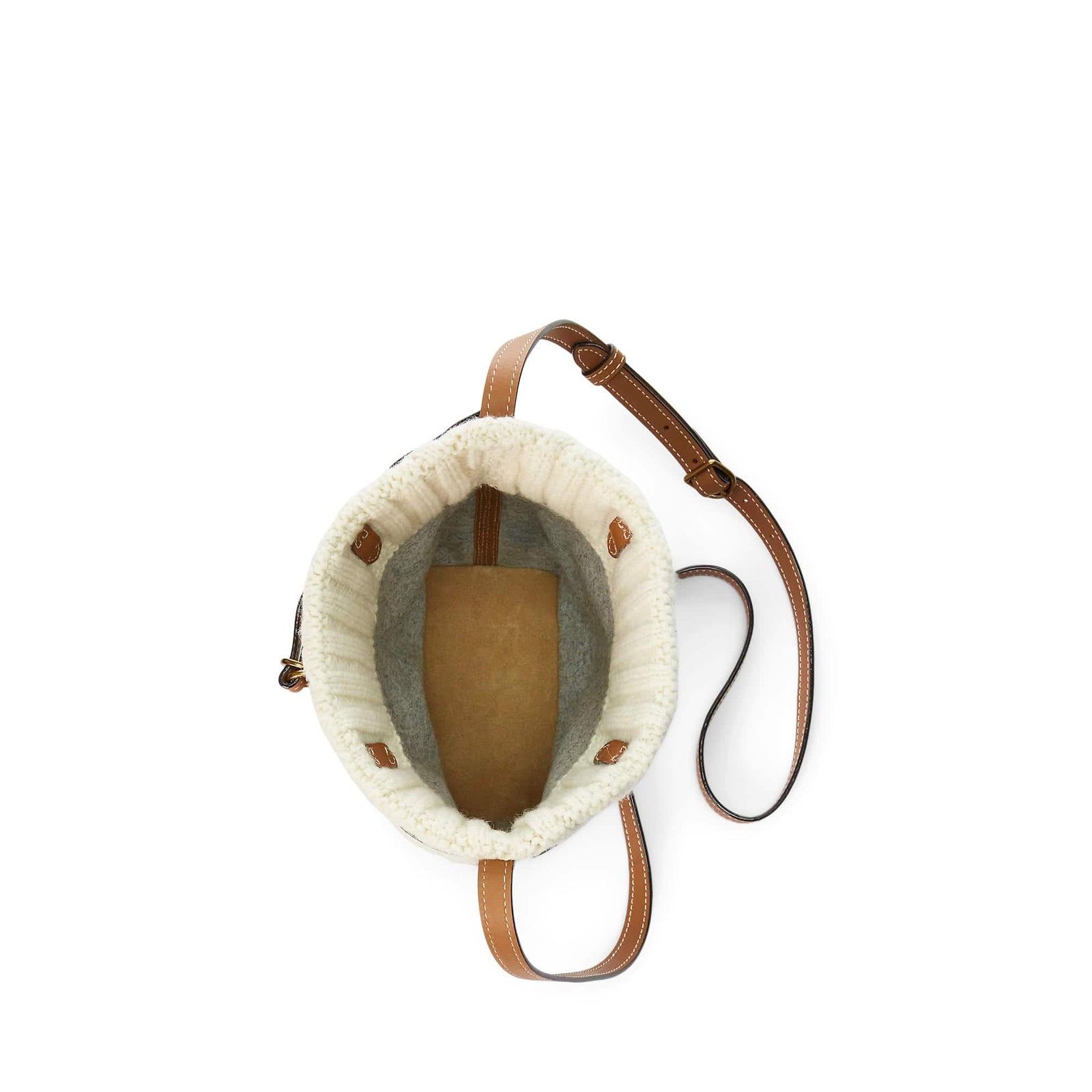 Cable-Knit Mini Bellport Bucket Bag - Yooto