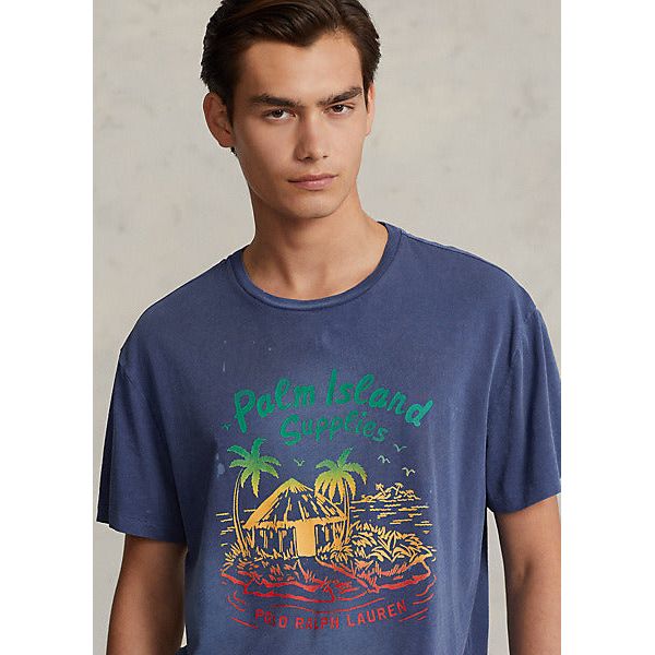 POLO RALPH LAUREN CLASSIC FIT SLUB JERSEY GRAPHIC T-SHIRT - Yooto