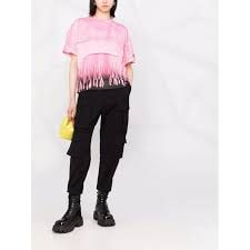 Flame abstract-print crew-neck T-shirt - Yooto