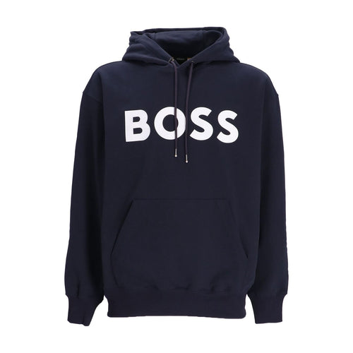 Load image into Gallery viewer, BOSS COTTON-TERRY HOODIE WITH FLOCK-PRINT LOGO - Yooto
