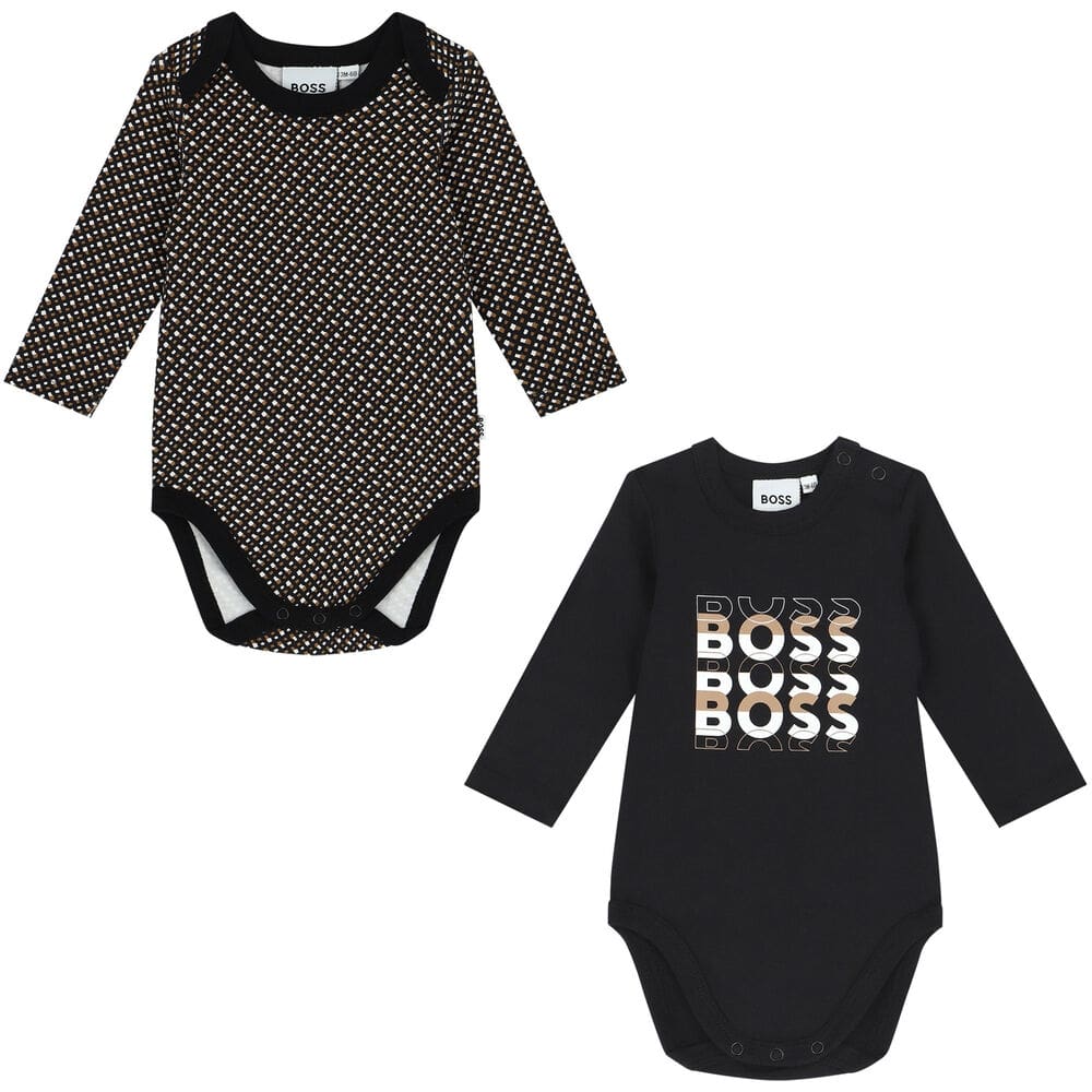 BOSS KIDS LOGO-PRINT ROMPER SET - Yooto