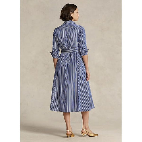 Load image into Gallery viewer, POLO RALPH LAUREN BELTED STRIPED COTTON SHIRTDRESS - Yooto
