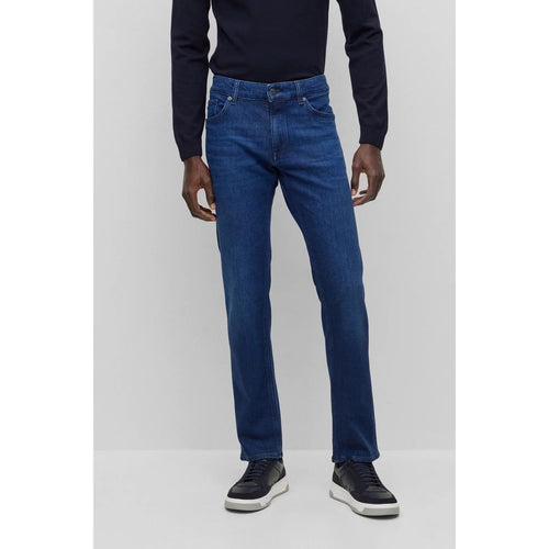 Load image into Gallery viewer, BOSS REGULAR-FIT JEANS IN DARK-BLUE COMFORT-STRETCH DENIM - Yooto
