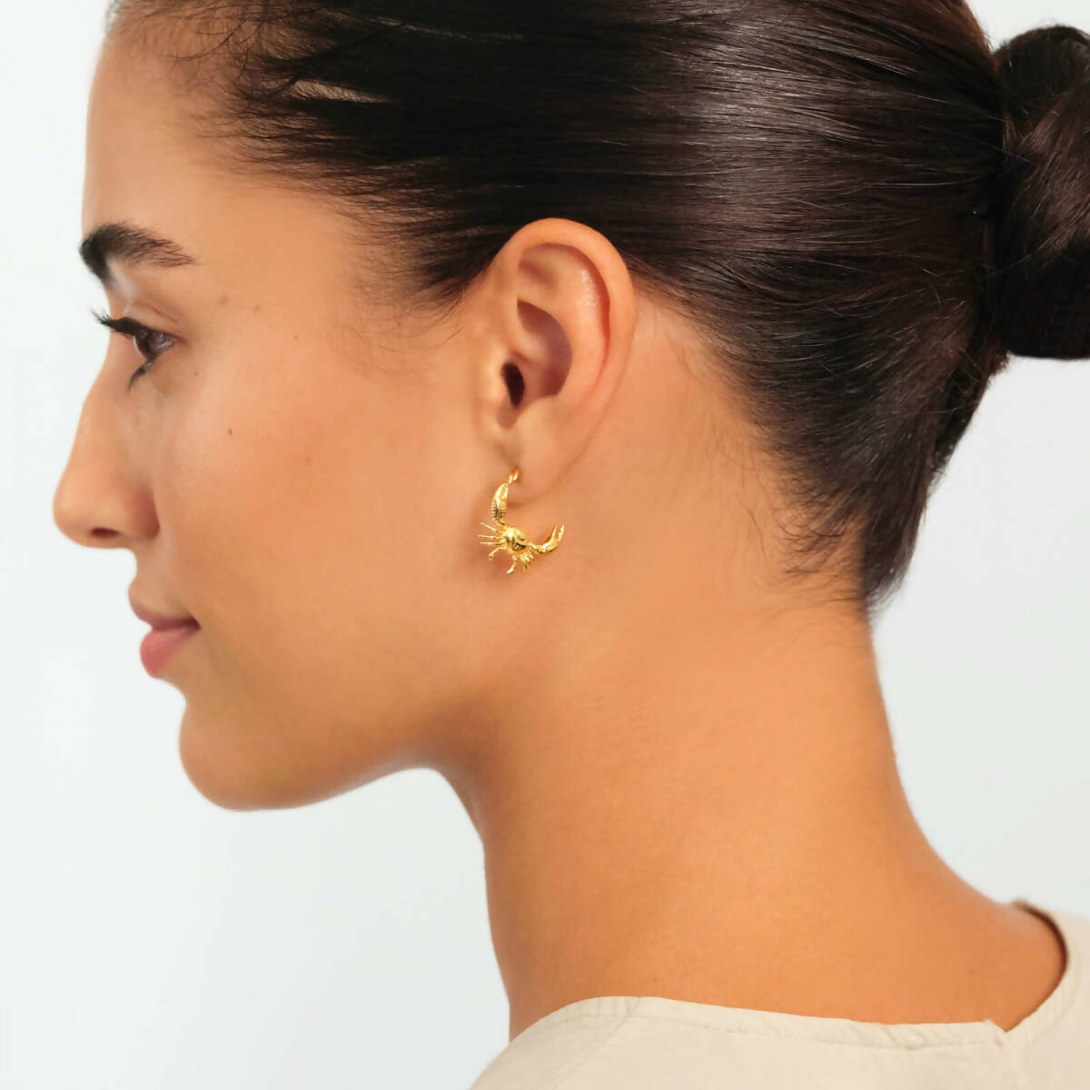Discover Ruby Cancer Zodiac Gold Plated Silver Earrings  Paksha  Paksha  India