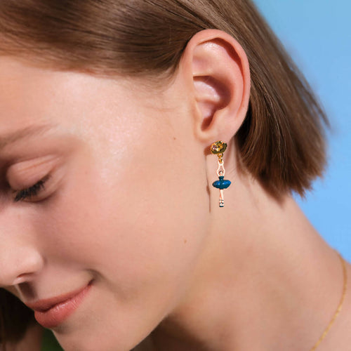 Load image into Gallery viewer, MINI BALLERINA WATER LILY POST EARRINGS - Yooto
