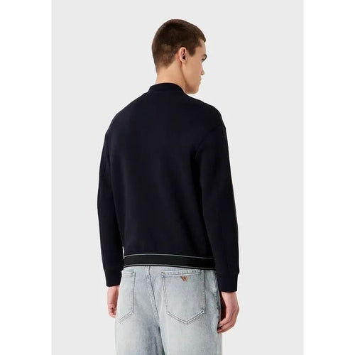 Load image into Gallery viewer, EMPORIO ARMANI DOUBLE-JERSEY SWEATSHIRT WITH ZIP AND LOGO ELASTICATED HEM - Yooto
