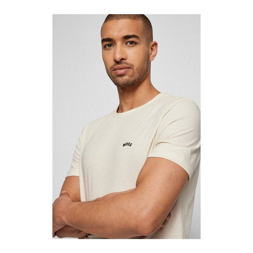 Load image into Gallery viewer, BOSS ORGANIC-COTTON T-SHIRT WITH CURVED LOGO - Yooto
