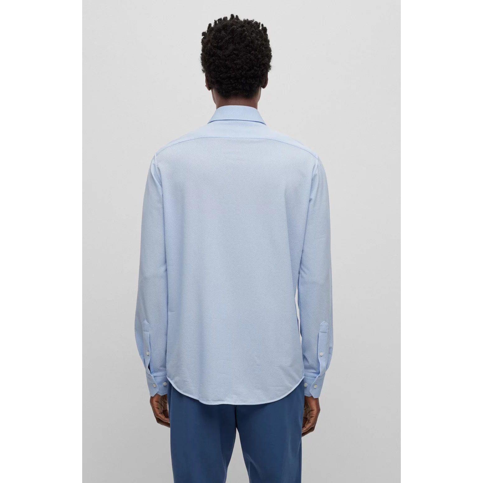 BOSS REGULAR-FIT SHIRT IN STRUCTURED PERFORMANCE-STRETCH FABRIC - Yooto