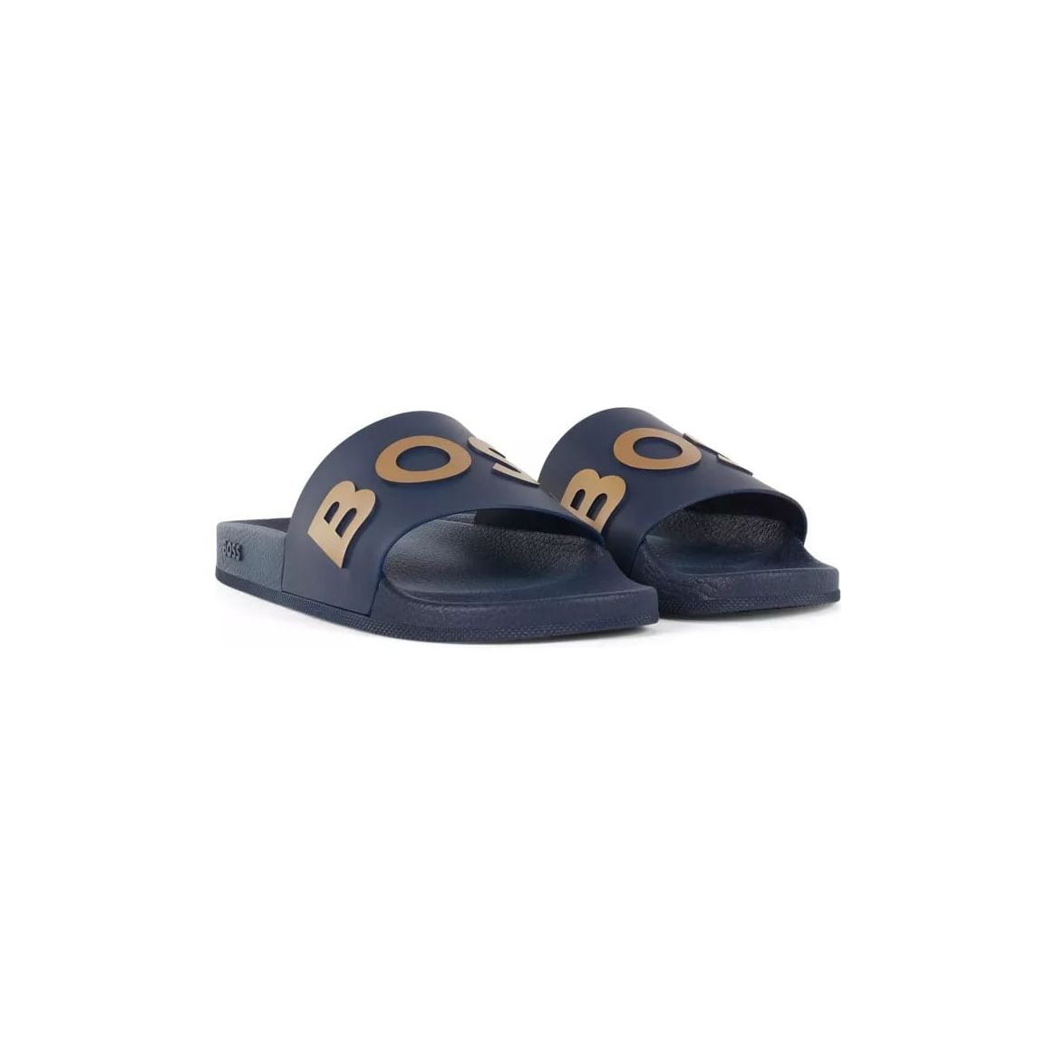 BOSS ITALIAN-MADE SLIDES WITH CONTRAST-LOGO STRAP - Yooto