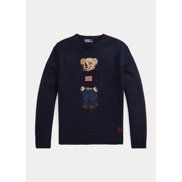 POLO RALPH LAUREN POLO BEAR COTTON-LINEN SWEATER - Yooto