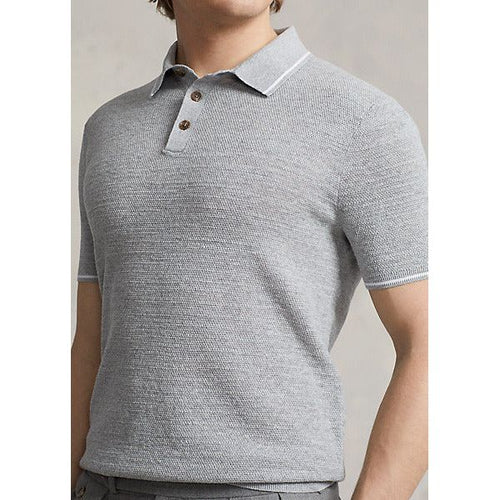 Load image into Gallery viewer, POLO RALPH LAUREN COTTON-LINEN POLO-COLLAR JUMPER - Yooto
