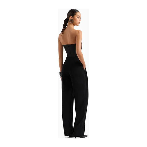 Load image into Gallery viewer, EMPORIO ARMANI TECHNO CADY JUMPSUIT WITH STRAPLESS BODICE IN OTTOMAN FABRIC - Yooto
