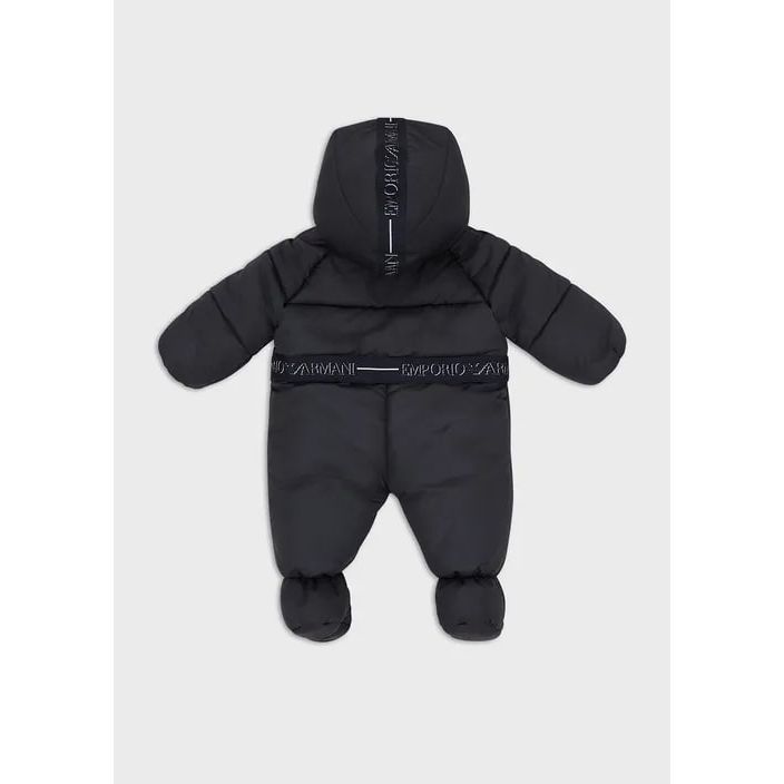 EMPORIO ARMANI  KIDS HOODED, PADDED TRACKSUIT WITH LOGO TAPE - Yooto