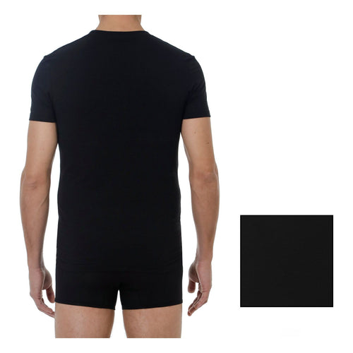 Load image into Gallery viewer, Black Stretch Cotton T-Shirt - Yooto
