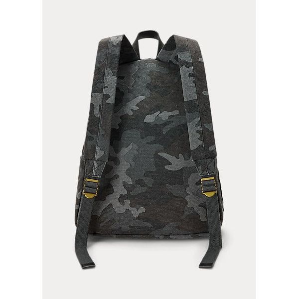 POLO RALPH LAUREN TIGER-PATCH CAMO CANVAS BACKPACK - Yooto