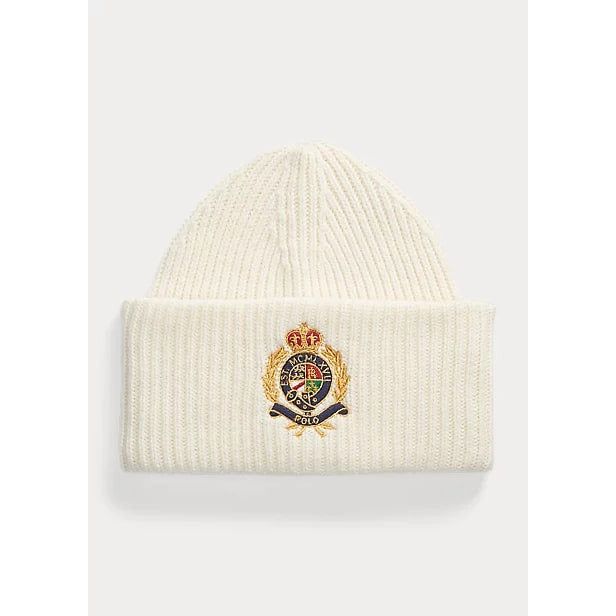 POLO RALPH LAUREN EMBROIDERED-CREST WOOL BEANIE - Yooto