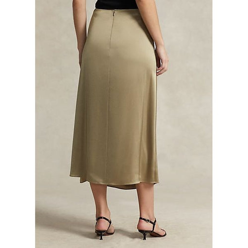 Load image into Gallery viewer, POLO RALPH LAUREN RUCHED TIE-DETAIL SATIN SKIRT - Yooto
