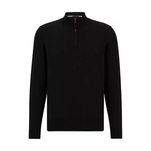 Load image into Gallery viewer, BOSS ORGANIC-COTTON ZIP-NECK SWEATER WITH EMBROIDERED LOGO - Yooto
