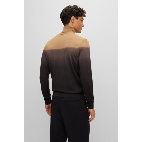 Load image into Gallery viewer, BOSS HIGH-NECK SWEATER IN VIRGIN WOOL AND DÉGRADÉ SILK - Yooto
