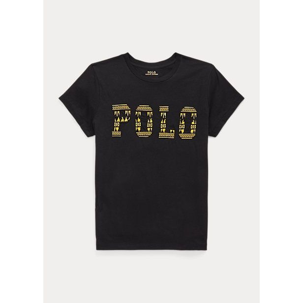 POLO RALPH LAUREN SEQUINNED-LOGO JERSEY T-SHIRT - Yooto