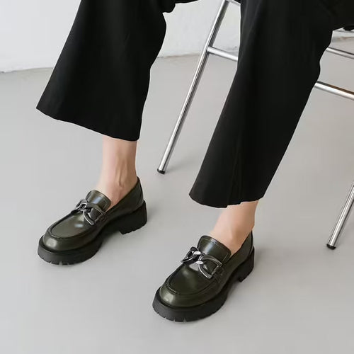 Load image into Gallery viewer, JONAK PARIS FLAT HEEL LOAFERS WITH BITES - Yooto

