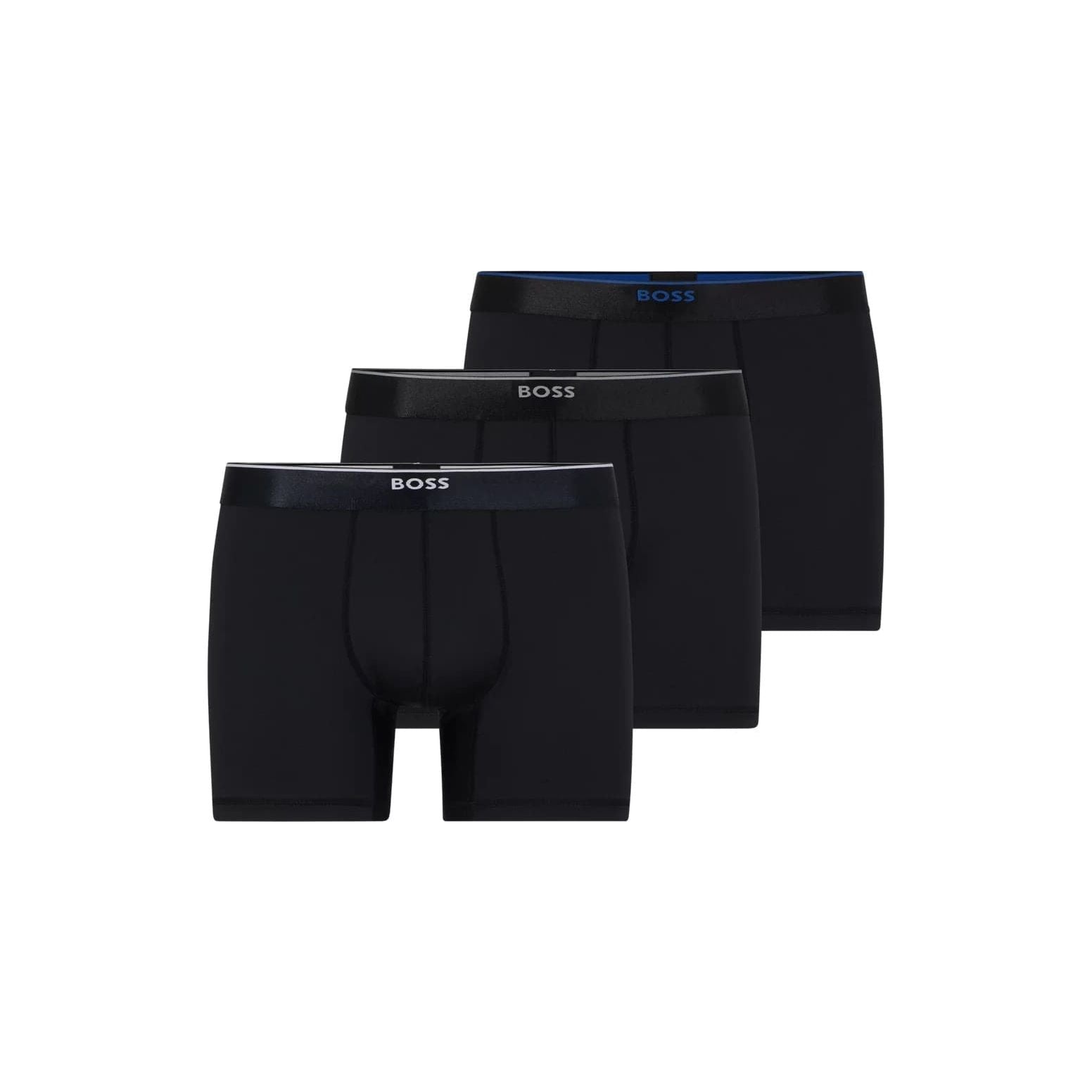 BOSS THREE-PACK OF MICROFIBRE BOXER BRIEFS WITH LOGO WAISTBANDS - Yooto