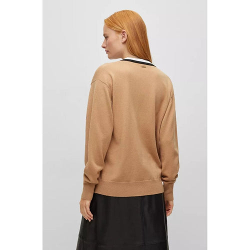 Load image into Gallery viewer, BOSS V-NECK RELAXED-FIT SWEATER IN WOOL AND CASHMERE - Yooto
