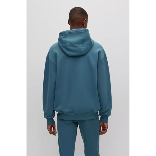 Load image into Gallery viewer, BOSS COTTON-TERRY HOODIE WITH FLOCK-PRINT LOGO - Yooto
