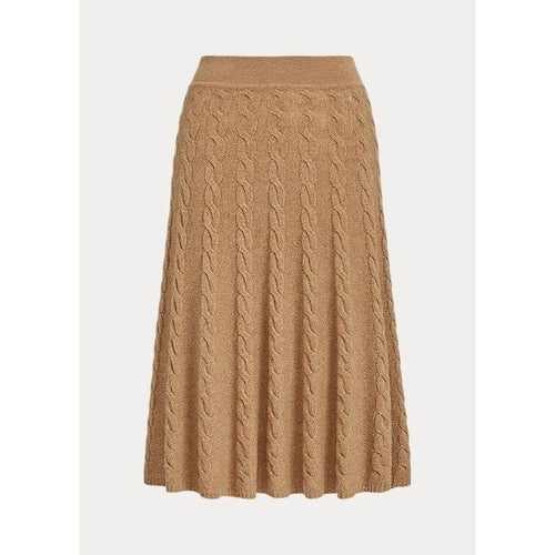 Ներբեռնեք պատկերը Պատկերասրահի դիտիչում՝ Polo Ralph Lauren Cable-Knit Wool-Cashmere A-Line Skirt - Yooto
