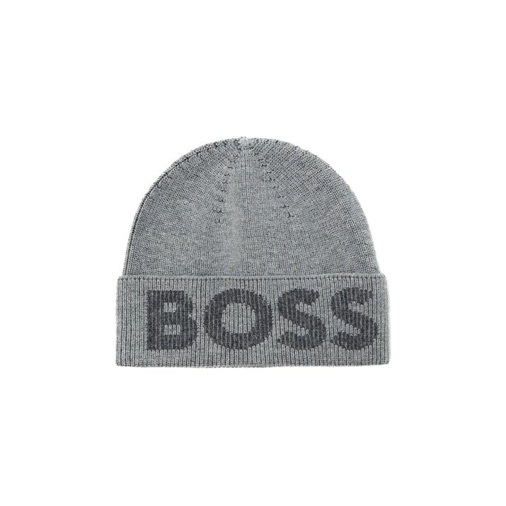 BOSS INTARSIA-KNIT LOGO BEANIE - Yooto