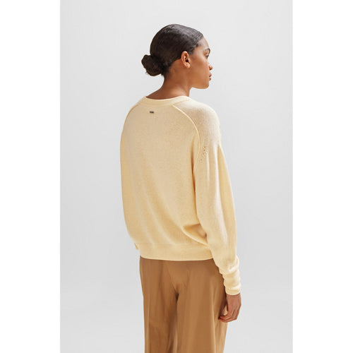 Load image into Gallery viewer, BOSSMELANGE SWEATER IN CASHMERE WITH SEAM DETAILS - Yooto
