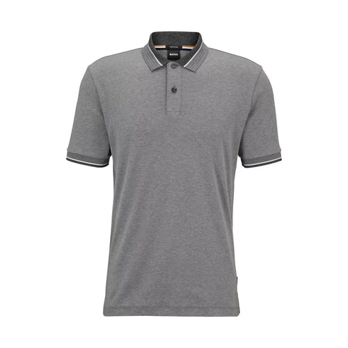 Load image into Gallery viewer, BOSS MERCERISED-COTTON POLO SHIRT WITH CONTRAST TIPPING - Yooto
