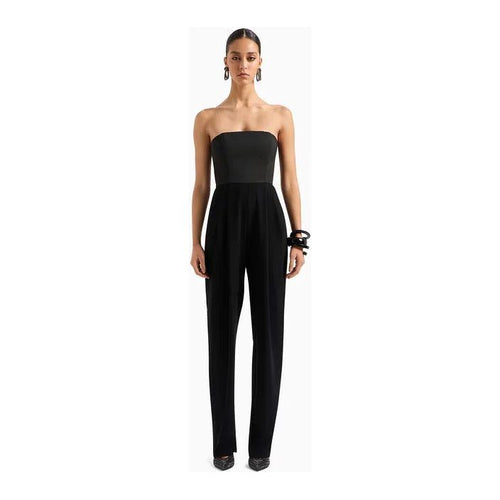 Load image into Gallery viewer, EMPORIO ARMANI TECHNO CADY JUMPSUIT WITH STRAPLESS BODICE IN OTTOMAN FABRIC - Yooto
