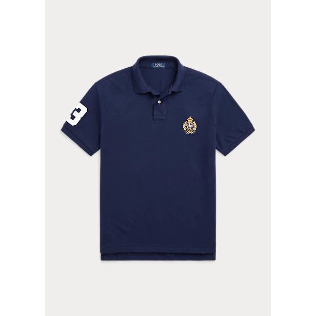 POLO RALPH LAUREN CUSTOM SLIM TRIPLE-PONY MESH POLO SHIRT - Yooto