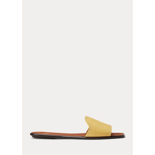 Load image into Gallery viewer, POLO RALPH LAUREN VACHETTA LEATHER SLIDE SANDAL - Yooto
