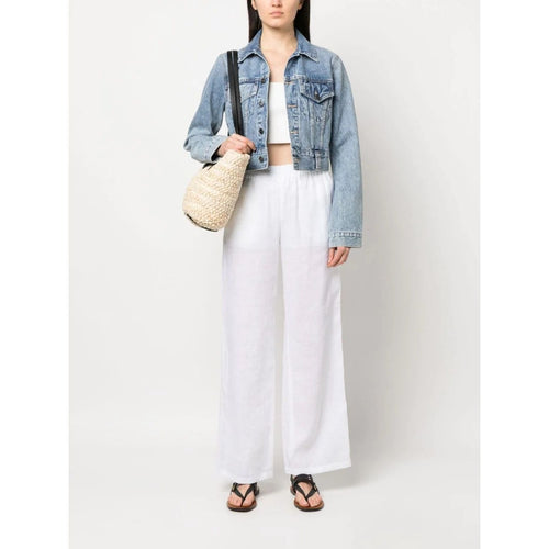 Load image into Gallery viewer, EMPORIO ARMANI WIDE-LEG LINEN-FLAX TROUSERS - Yooto
